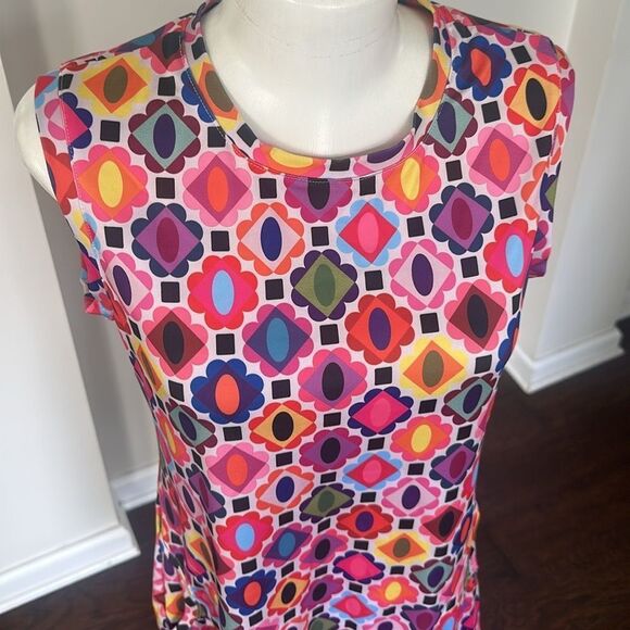 Lesley Evers Geometric Patterned Ida Dress S - Picture 2 of 5